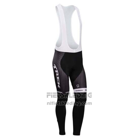2014 Fietskleding Trek Factory Racing Zwart en Wit Lange Mouwen en Koersbroek